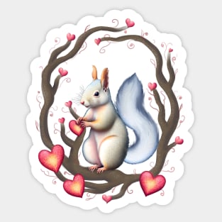 Love Squirrel Sticker